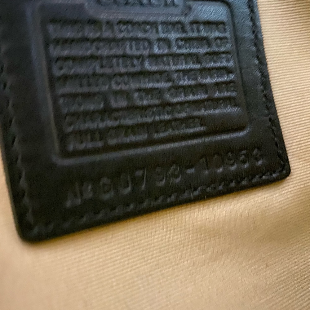 black leather coach bag - Picture 3 of 5
